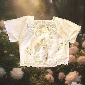 SOLD// The Paloma handmade front tie blouse